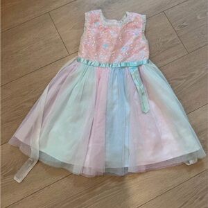 Jona Michelle Sparkling Pink and Blue Dress